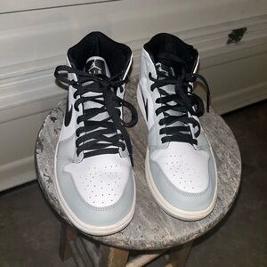 Jordan’s one black grey and white slightly worn